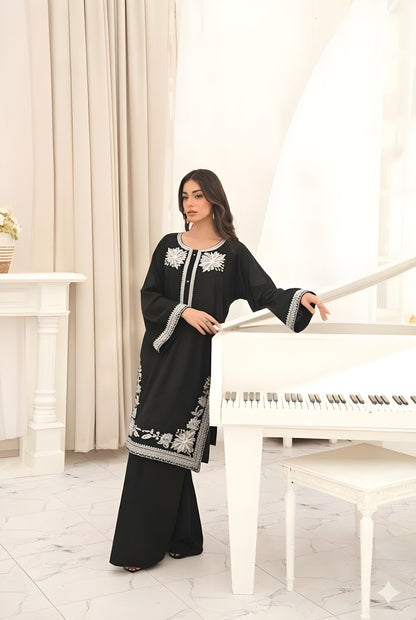 Embroidered Cotton Jacquard Stitched 3 Piece