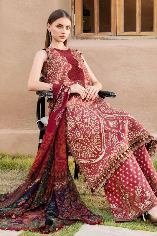 3 Pcs Women's Unstitched Printed Suit