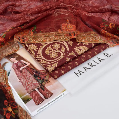 3 Pcs Women's Unstitched Printed Suit