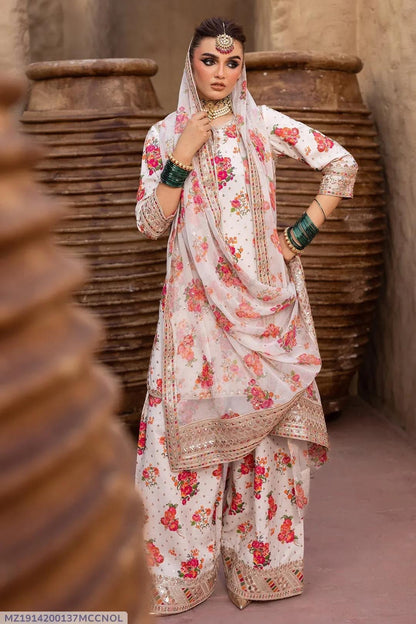 MIX DIGITAL PRINT 3Pcs Unstitched Digital Print Suit